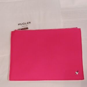 Mugler Fuchsia Cosmetic Bag with Silver Star